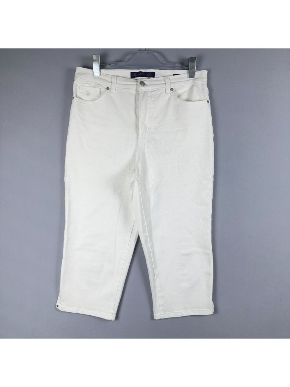 Gloria Vanderbilt Amanda Jeans Womens Size 10 White Cropped High Rise